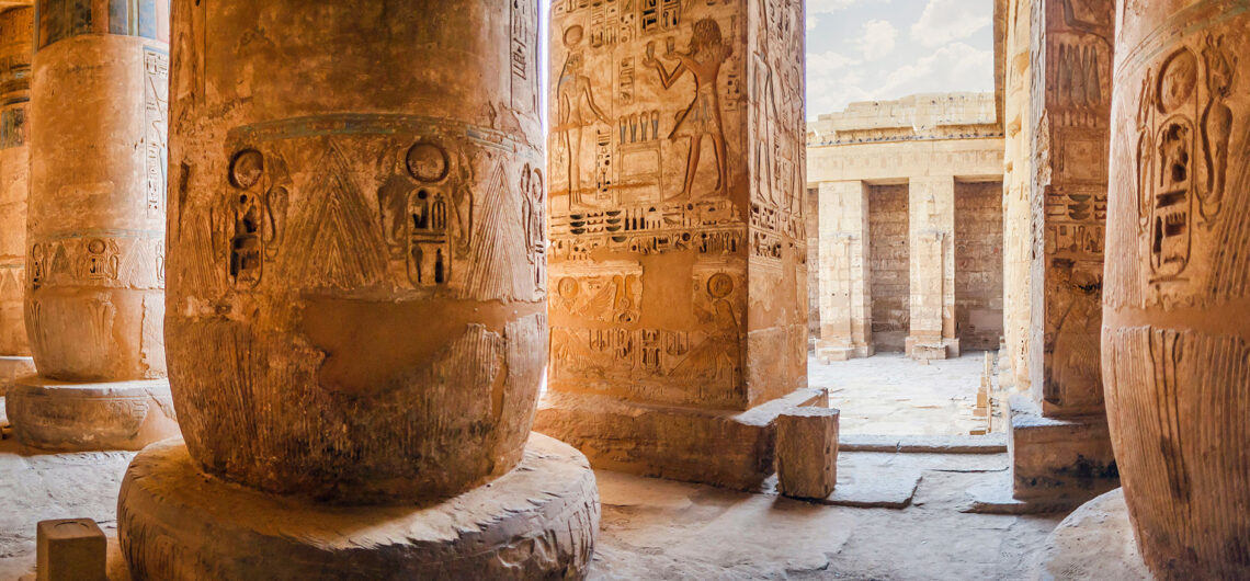 Temple of Medinet Habu in Luxor Egypt