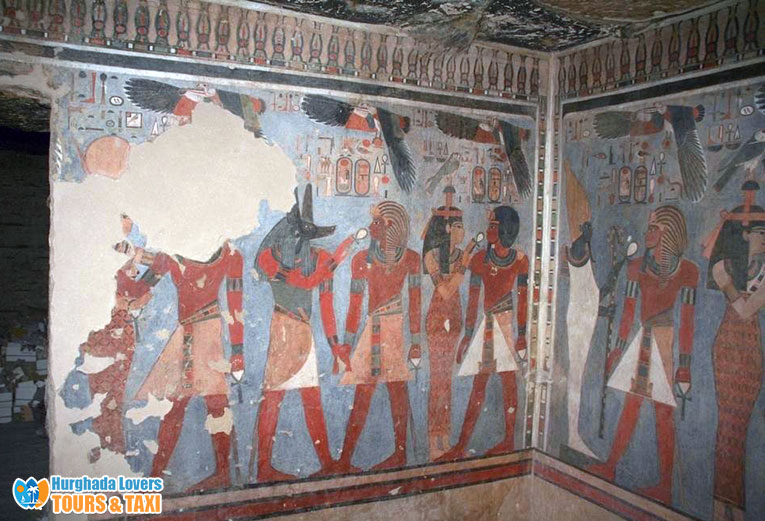 The Tomb of Amenhotep III in the Valley of the Kings of Luxor in Egypt