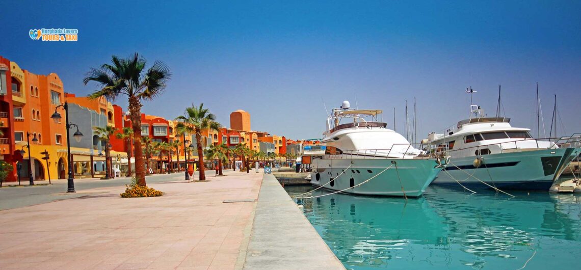 Hurghada Marina is the best Things to Do in Hurghada for family, the honeymoon at night