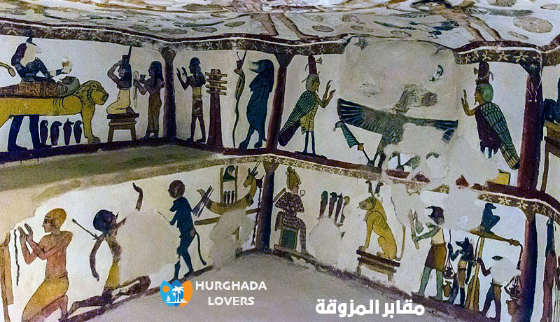 مقابر المزوقة الأثرية في الواحات الداخلة الوادي الجديد مصر | تاريخ وحقائق بناء اهم مقابر العصر الروماني