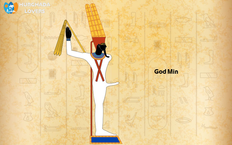 God Min | Facts Ancient Egyptian Gods and Goddesses | God of the fertility in Pharaonic Civilization Gott Min