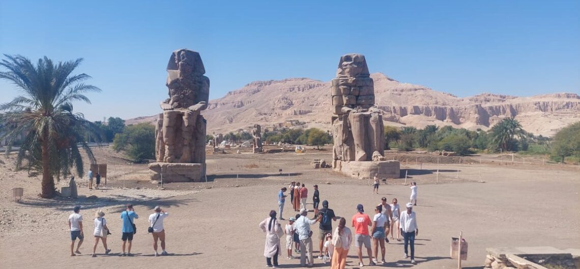 Colossi of Memnon in Luxor, Egypt