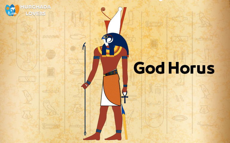 Gott Horus - Ägyptischer Goddess of Schutzes, Der falkenköpfige Herr des Himmels