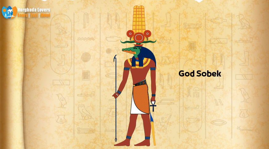 Gott Sobek – Ägyptischer Goddess – Die Göttin Herr des Wassers, der Fruchtbarkeit und der Krokodilgott