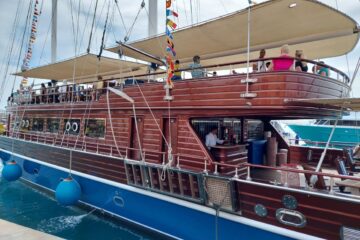 Piraten-Segelboot zur Insel Orangenbucht von El Gouna Piraten-Segelboot zur Orangenbucht Insel von Hurghada Ausflug Makadi Bay soma bay Sahl Hasheesh
