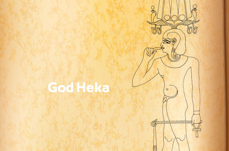 Göttin Heka oder Haka, ein Symbol für Magie und Medizin