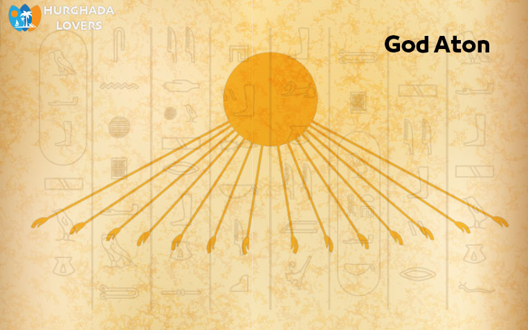 God Aton or Aten | The Egyptian Gods | Ancient Egyptian Gott Aton