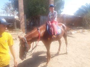kids Hurghada Horseback riding on the beach